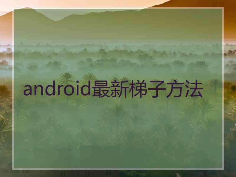 android最新梯子方法